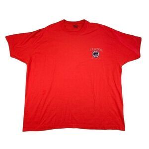Vintage Eureka Springs T Shirt Mens Size 3XL Red 90s Arkansas Made In USA